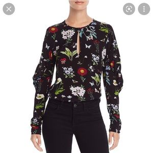 Joie Black floral Blouse